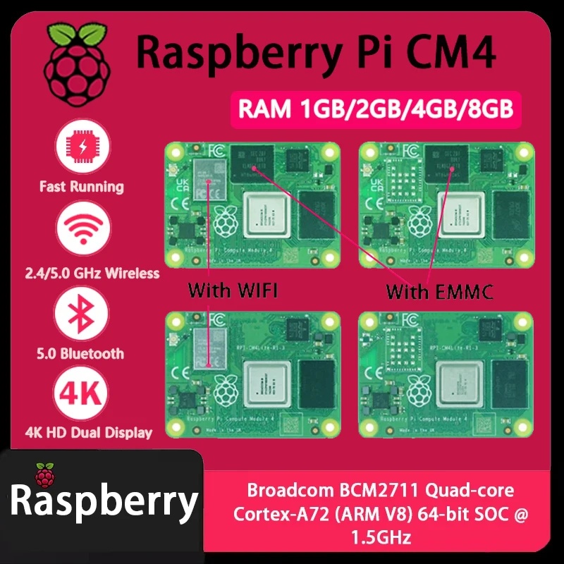 Compute Module 4 32Gb Wifi - Raspberry Pi CM4 1 Go/2 Go/4